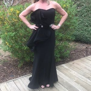 Classic and timeless black and rhinestone gown.